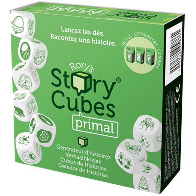 Asmodee Italia, Rory's Story Cubes Primal (Verde), Gioco Di Dadi Per