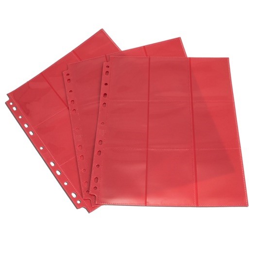 50 Páginas Rosa Para Tarjetas De 18 Bolsillos, Con 11 Agujeros, Tamaño 232x290 Mm, Para MTG, Pokémon Y Yu-Gi-Oh!