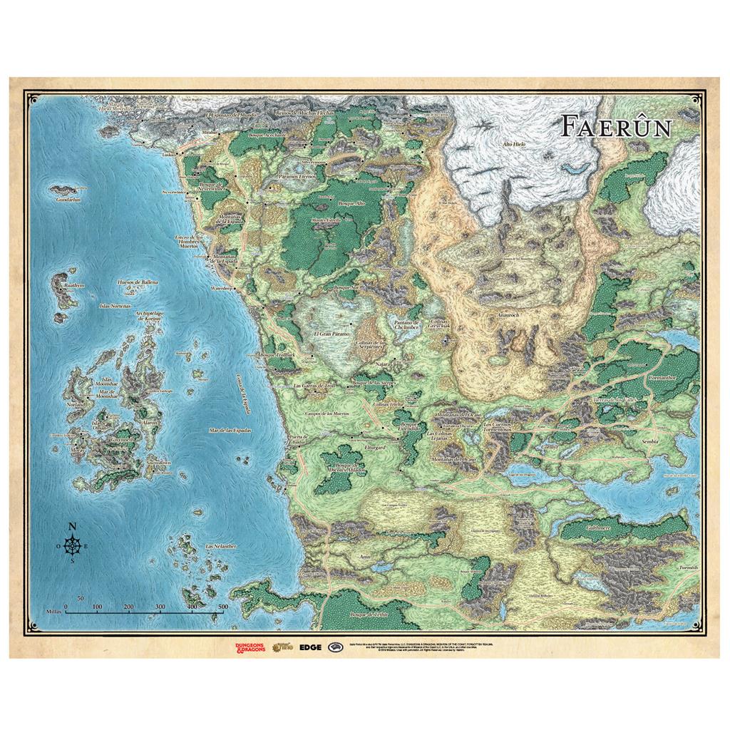 Dungeons dragons mapa de faer n asmodee chile